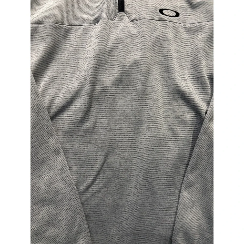 Oakley 1/4 Quarter Zip Pullover Mens Large Gray Athletic